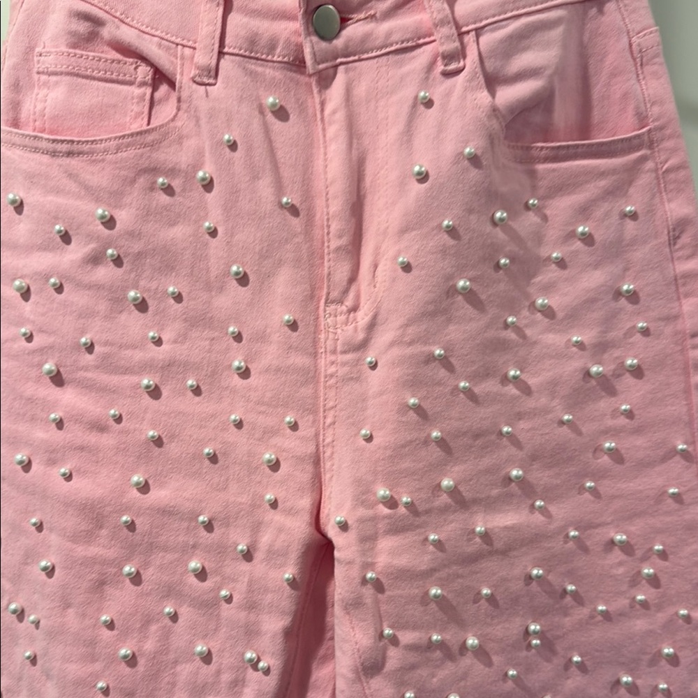 Women's Pink Jeans - Picture 6 of 7
